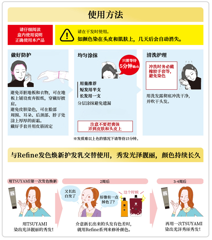 TSUYAMI臻护速效发色焕新乳商品介绍